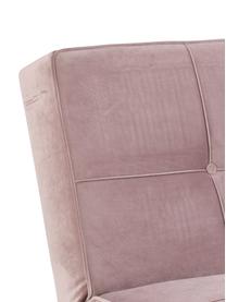 Canapé convertible 3 places en velours Perugia, Velours rose, larg. 198 x prof. 95 cm