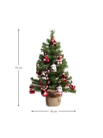 Künstlicher Weihnachtsbaum-Set Imperial, 21-tlg., Kunststoff, Grün, Rot, Ø 41 x H 75 cm