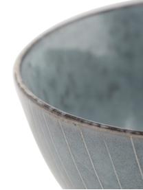 Ręcznie wykonana miska Nordic Sea, 4 szt., Kamionka, Odcienie szarego, odcienie niebieskiego, Ø 17 x W 8 cm