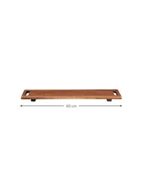 Deska do serwowania z drewna Wood, Drewno naturalne, Ciemne drewno naturalne, D 60 x S 13 cm
