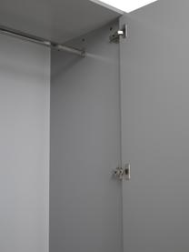 Kleiderschrank Ikaro, 2-türig, Korpus: Mitteldichte Holzfaserpla, Einlegeböden: Spannplatte, melaminbesch, Füße: Metall, pulverbeschichtet, Grau, B 110 x H 200 cm