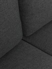Sofa Cucita (3-Sitzer) in Anthrazit mit Metall-Füßen, Bezug: Webstoff (100% Polyester), Gestell: Massives Kiefernholz, FSC, Füße: Metall, lackiert, Webstoff Anthrazit, Schwarz, B 228 x T 94 cm