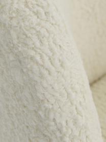 Divano 2 posti con piedini in legno di pino Tress, Rivestimento: Teddy (100 % poliestere), Gambe: legno di frassino, Teddy bianco, Larg. 140 x Prof. 65 cm