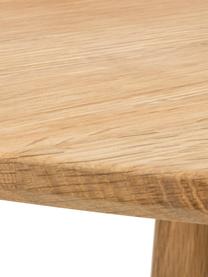 Mesa de comedor redonda Yumi, Ø 115 cm, Tablero: fibras de densidad media , Patas: madera de roble macizo, Roble, Ø 115 x Al 74 cm