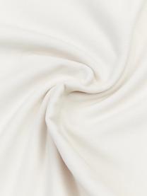 Housse de coussin velours blanc crème uni Dana, 100 % velours de coton, Beige, larg. 40 x long. 40 cm