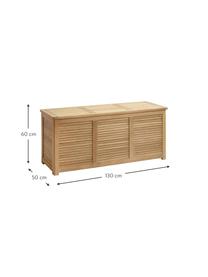 Skrzynia do przechowywania z drewna Storage, Drewno tekowe, piaskowane, Drewno tekowe, S 130 x W 60 cm