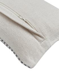 Pruhovaný povlak na polštář z recyklované bavlny Relax, 100 % bavlna, s certifikací GRS, Černá, krémově bílá, Š 30 cm, D 60 cm