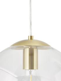 Závesná lampa Bao, Priehľadná, odtiene zlatej, Ø 30 x V 90 cm