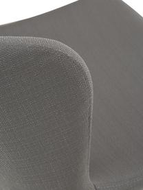 Chaise rembourrée grise Tess, Tissu gris, noir