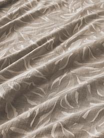 Jacquard Baumwoll-Leinen-Kopfkissenbezug Amita, Webart: Perkal Fadendichte 260 TC, Taupe, B 40 x L 80 cm