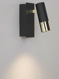Kinkiet regulowany LED Bobby, Czarny, odcienie złotego, S 7 x W 15 cm