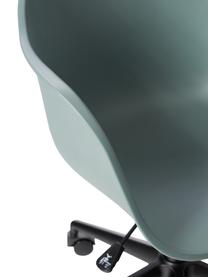 Schreibtischstuhl Claire, Sitzfläche: 65 % Polypropylen, 35 % G, Beine: Metall, pulverbeschichtet, Rollen: Kunststoff, Grün, B 66 x T 60 cm