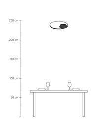 Dimmbare LED-Deckenleuchte Fuline in Schwarz, Lampenschirm: Metall, Baldachin: Metall, Diffusorscheibe: Acryl, Black, Ø 50 x H 5 cm