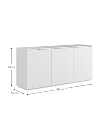 Komoda Join, Płyta pilśniowa średniej gęstości, lakierowana z certyfikatem FSC®, Biały, S 180 x W 84 cm
