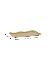 Tablett Good Morning, Metall, beschichtet, Goldfarben, B 34 x T 23 cm