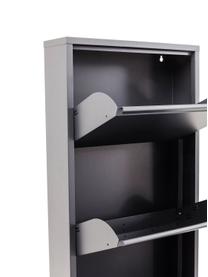 Wand-Schuhschrank Caruso mit Klappfächern, Stahl, pulverbeschichtet, Anthrazit, B 50 x H 170 cm