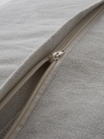 Tabouret de canapé Gardanne, Lin gris, larg. 95 x prof. 95 cm