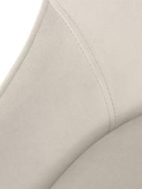 Fluwelen barstoel Ava in beige, Bekleding: fluweel (100% polyester), Fluweel beige, B 48 cm x H 107 cm