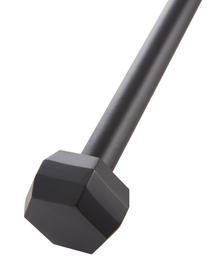 Gordijnroede Nicia in zwart, B 132-181 cm, Stang: staal, gecoat, Mat zwart, B 132-181 x H 4 cm