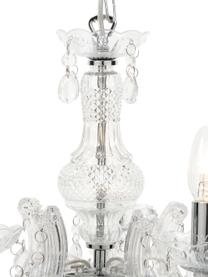 Lámpara de araña Marie Therese, Estructura: metal, Casquillo: metal, Anclaje: metal, Transparente, Ø 48 x Al 42 cm