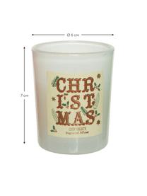 Geurkaarsenset Christmas, set van 3, (kaneel, anjer, dennentak, champagne), Was, Groen, rood, wit, Ø 6 x H 7 cm