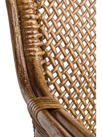 Sedia con braccioli Miel, Struttura: legno di rattan laccato, Seduta: cotone, Rattan, Larg. 55 x Alt. 96 cm