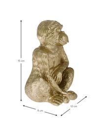 Oggetto decorativo Monkey, Poliresina, Dorato, Larg. 12 x Alt. 15 cm