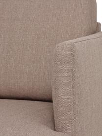 Divano angolare con piedini in metallo Fluente, Rivestimento: 100% poliestere 35.000 ci, Struttura: legno di pino massiccio, , Piedini: metallo, verniciato a pol, Tessuto taupe, Larg. 221 x Prof. 200 cm, chaise-longue a sinistra