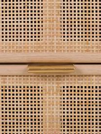 Ladekast Cayetana van hout, Frame: gefineerd MDF, Handvatten: metaal, Poten: gelakt bamboehout, Bruin, 42 x 101 cm