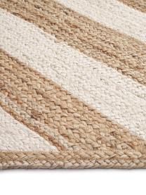 Alfombra corredor artesanal de yute Eckes, 100% yute, Beige, blanco, An 80 x L 250 cm