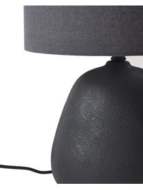 Stolová lampa z keramiky Eileen, Matná čierna, Ø 26 x V 35 cm
