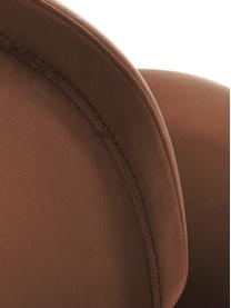 Fluwelen stoel Viggo, Bekleding: fluweel (polyester), Fluweel bruin, B 51 x D 54 cm