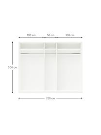 Modulární skříň s otočnými dveřmi Simone, šířka 250 cm, více variant, Dřevo, béžová, Interiér Basic, výška 200 cm