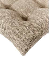 Baumwoll-Sitzkissen Sasha, Bezug: 100% Baumwolle, Beige, B 40 x L 40 cm
