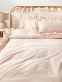 Copripiumino in cotone lavato con volant Louane, 100% cotone
Densità dei fili 200 TC, qualità Comfort

La biancheria da letto in cotone è piacevolmente morbida sulla pelle, assorbe bene l'umidità ed è adatta per chi soffre di allergie

Uno speciale processo di lavaggio conferisce al tessuto un aspetto stonewash robusto e irregolare. Questo rende anche il tessuto morbido ed elastico al tatto e gli conferisce un aspetto stropicciato naturale che non richiede stiratura e trasuda intimità.

Il materiale utilizzato in questo prodotto è testato per le sostanze nocive e certificato secondo lo STANDARD 100 by OEKO-TEX®, 4265CIT, CITEVE, Color pesca, Larg. 200 x Lung. 200 cm