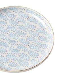 Ontbijtbord Flamboyant, 4-delig, Porselein, Meerkleurig met goudkleurige rand, Ø 19 x H 3 cm