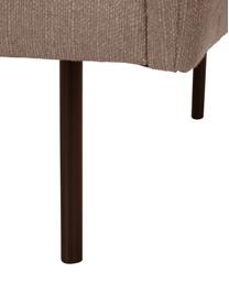 Fauteuil Moby in taupe met metalen poten, Bekleding: polyester. De hoogwaardig, Frame: massief grenenhout, Geweven stof taupe, B 90 x D 90 cm