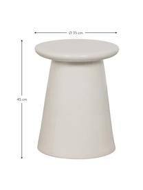 Handgemaakte bijzettafel Button van keramiek, Keramiek, Wit, Ø 35 x H 45 cm