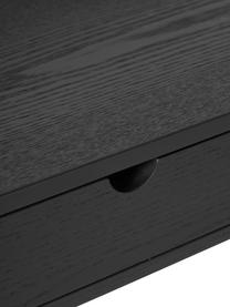Schreibtisch Evrak aus Eschenholz, Korpus: Eschenholzfurnier, Beine: Massives Eschenholz, Schwarz, B 139 x H 87 cm