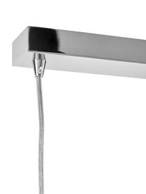 Lampada a sospensione argentata Hamilton, Paralume: vetro, Struttura: metallo cromato, Baldacchino: metallo cromato, Trasparente, Larg. 81 x Alt. 13 cm