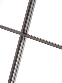 Rechthoekige wandspiegel Clarita in vensterlook met zwarte metalen lijst, Lijst: gepoedercoat metaal, Zwart, B 70 x H 90 cm