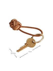 Schlüsselanhänger Knot, Leder, Braun, Ø 4 cm