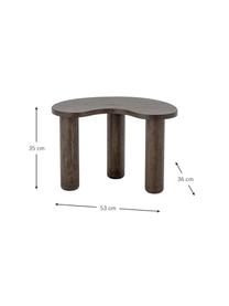 Table basse bois d'hévéa forme organique Luppa, Bois d'hévéa, Bois d'hévéa, larg. 53 x prof. 36 cm