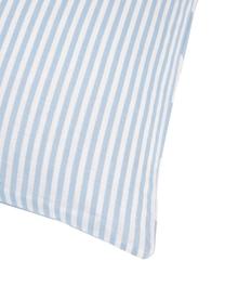 Federa reversibile in cotone a righe Lorena, Azzurro, bianco, Larg. 50 x Lung. 80 cm