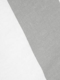 Dwustronna pościel z flaneli Dora, Szary i biały, w paski, 240 x 220 cm + 2 poduszki 80 x 80 cm