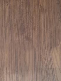 Wysuwana szafka RTV z przesuwanymi drzwiczkami  Lieke, Szary, drewno orzecha włoskiego, S 110 do 203 x W 32 cm