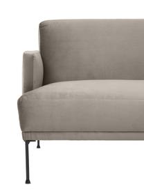 Divano letto 3 posti in velluto Fluente, Rivestimento: velluto (rivestimento in , Struttura: legno di pino massiccio, Piedini: metallo verniciato a polv, Velluto beige, Larg. 220 x Alt. 86 cm