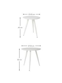 Ensemble de 2 tables d'appoint Daven, Blanc, Lot de différentes tailles