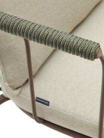 Chaise de jardin avec assise rembourrée Jay, Tissu beige, brun, larg. 59 x prof. 52 cm