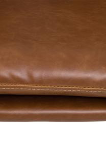 Silla con reposabrazos de cuero sintético Juri, Tapizado: cuero sintético (poliuret, Patas: metal con pintura en polv, Cuero sintético marrón, An 55 x F 57 cm